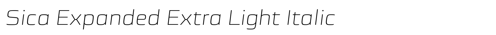Sica Expanded Extra Light Italic image